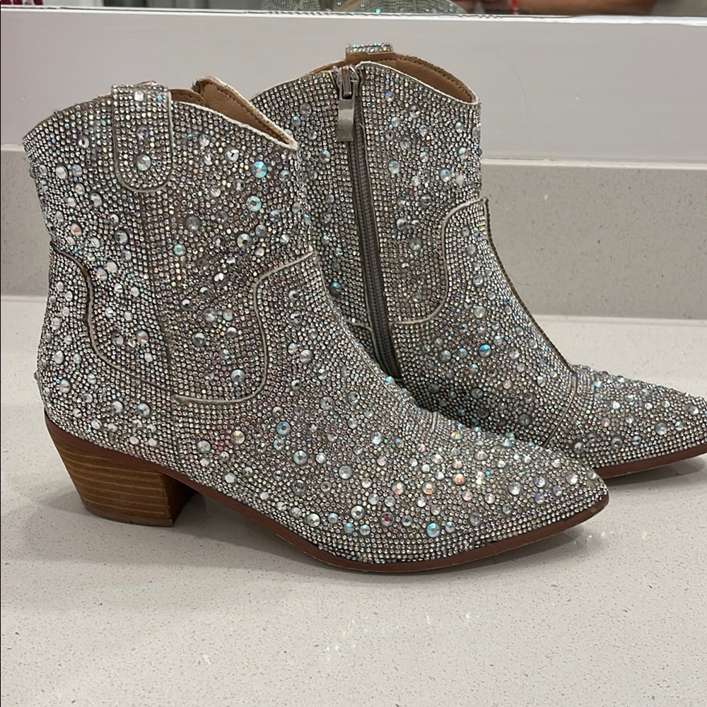 Crystal Ankle Boots